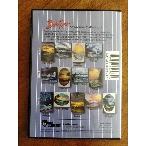 Bob Ross Joy of Painting Series: Seascape Collection DVD 13 30min Painting Guide - Picture 2 of 8
